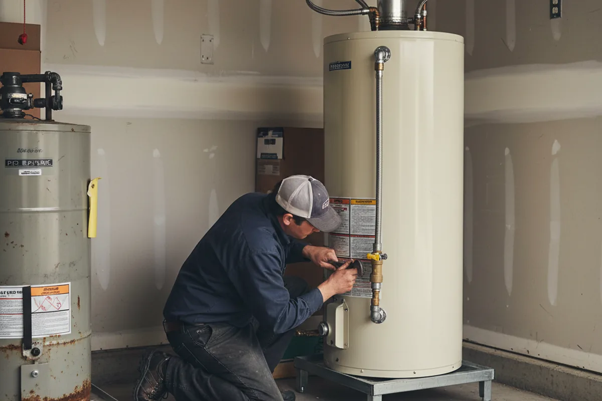Water heater and shutoff valve replacement in Hagerhill